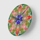 フェスティバル幾何学的アートモノグラムウォールクロック ラウンド壁時計 (傾斜)