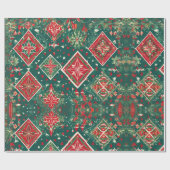 フェスティバル幾何学的クリスマスチャームラッピング紙 ラッピングペーパー (フラット)