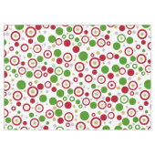 フェスティバル幾何学的クリスマスレッドグリーンシルバー金ゴールド テーブルクロス (正面(横))