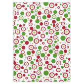 フェスティバル幾何学的クリスマスレッドグリーンシルバー金ゴールド テーブルクロス (正面)