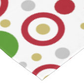 フェスティバル幾何学的クリスマスレッドグリーンシルバー金ゴールド テーブルクロス (アングル)