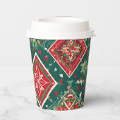 フェスティバル幾何学的チャームクリスマス紙カップ 紙コップ (裏面)