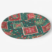 フェスティバル幾何学的チャームクリスマス紙プレート ペーパープレート (アングル)