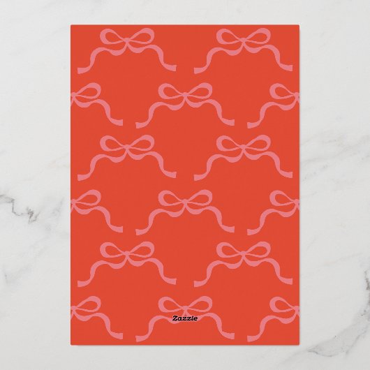 フェスティバル弓実在金ゴールド楕円形フォトホリデー 箔シーズンカード (裏面)