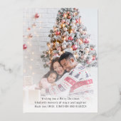 フェスティバル引用文フォトオーバーレイクリスマスラグリー 箔シーズンカード (裏面)