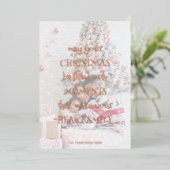 フェスティバル引用文フォトオーバーレイクリスマスラグリー 箔シーズンカード (立ち正面)