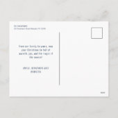 フェスティバル引用文フォトオーバーレイネイビーブルー シーズンポストカード (裏面)