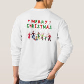 フェスティバル心地よい：メンズクリスマスTシャツコレクション Tシャツ (裏面)