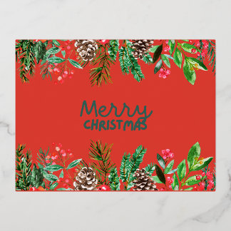 フェスティバル応援待ち：クリスマスポストカード 箔シーズンポストカード
