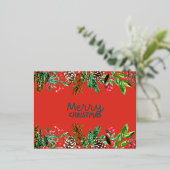 フェスティバル応援待ち：クリスマスポストカード 箔シーズンポストカード (立ち正面)