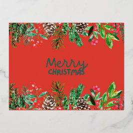 フェスティバル応援待ち：クリスマスポストカード 箔シーズンポストカード