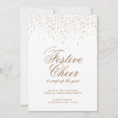 フェスティバル応援金ゴールドティンセルホ企業のリデーパーティー 招待状 (正面)