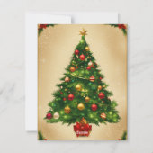 フェスティバル応援：クリスマスと新年の挨拶 シーズンカード (裏面)