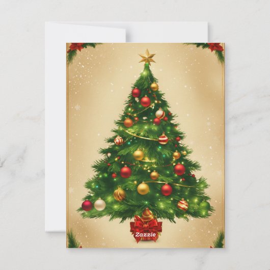 フェスティバル応援：クリスマスと新年の挨拶 シーズンカード (裏面)