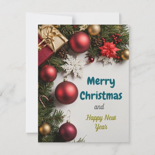 フェスティバル応援：クリスマスと新年の挨拶 シーズンカード (正面)