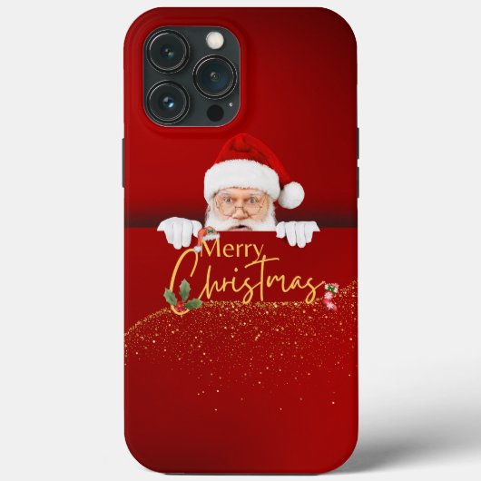 フェスティバル応援:サンタクロースMerry Christmas iPhone Case-Mate iPhoneケース (裏面)