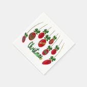 フェスティバル応援:ボール深いクリスマスナプキン スタンダードカクテルナプキン (角)