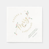 フェスティバル応援&メリーオールデイホリデーパーティー スタンダードカクテルナプキン (正面)