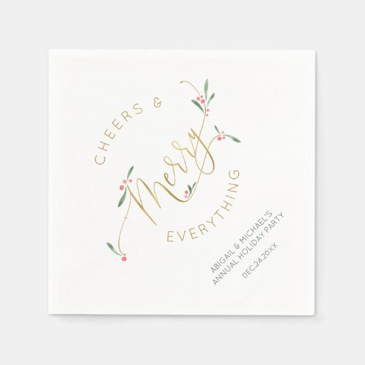 フェスティバル応援&メリーオールデイホリデーパーティー スタンダードカクテルナプキン (正面)