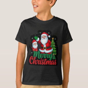 「フェスティバル応援:メリークリスマスツリー&サンタ・デシグ Tシャツ