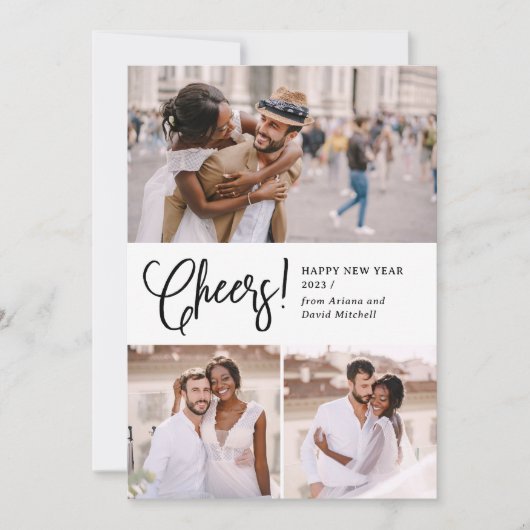 フェスティバル応援 |写真数々の新年おめでとう シーズンカード (正面)