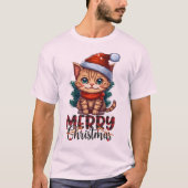 フェスティバル応援：緑の例示的なメリークリスマス Tシャツ (正面)