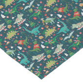 フェスティバル恐竜のクリスマスパターン ショートテーブルランナー (コーナー)