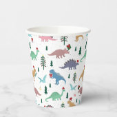 フェスティバル恐竜のクリスマスパターン 紙コップ (左)