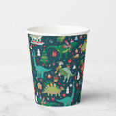 フェスティバル恐竜のクリスマスパターン 紙コップ (左)