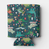 フェスティバル恐竜のクリスマスパターン 缶クーラー (裏面)