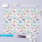 フェスティバル恐竜のクリスマスパターン 薄葉紙 (クラフト)