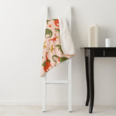 フェスティバル恐竜クリスマスツリーホリデーパターン シェルパブランケット (インサイチュ)