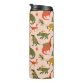 フェスティバル恐竜クリスマスツリーホリデーパターン タンブラー (回転右)