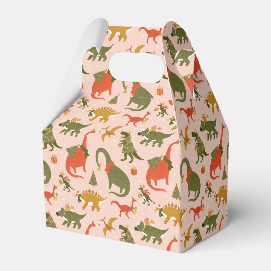 フェスティバル恐竜クリスマスツリーホリデーパターン フェイバーボックス (裏面サイド)