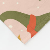 フェスティバル恐竜クリスマスツリーホリデーパターン フリースブランケット (角)