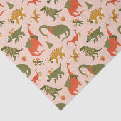 フェスティバル恐竜クリスマスツリーホリデーパターン 薄葉紙 (詳細)