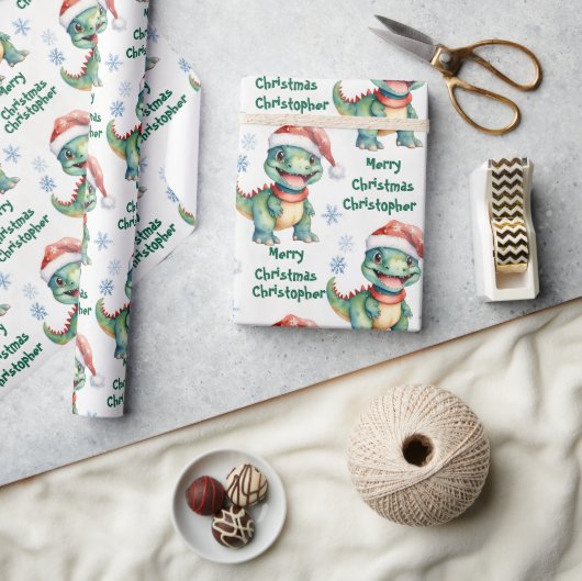 フェスティバル恐竜 ラッピングペーパー (クラフト)