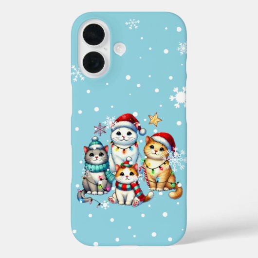 フェスティバル愛らしいクリスマス猫の休日 Case-Mate iPhoneケース (裏面)