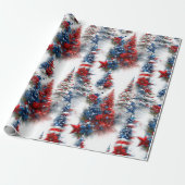 フェスティバル愛国的なクリスマスツリー ラッピングペーパー (アンロールド)