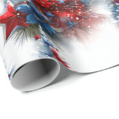 フェスティバル愛国的なクリスマスツリー ラッピングペーパー (ロールコーナー)