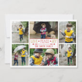 フェスティバル愛、平和、喜び | 6つのフォトコラージュ シーズンカード (正面)