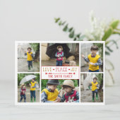 フェスティバル愛、平和、喜び | 6つのフォトコラージュ シーズンカード (スタンド正面)