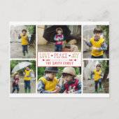 フェスティバル愛、平和、喜び | 6つのフォトコラージュ ポストカード (正面)