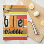 フェスティバル感謝与ゴブルtilあなたウォブルトルコ キッチンタオル (四つ折り)