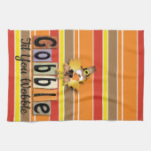 フェスティバル感謝与ゴブルtilあなたウォブルトルコ キッチンタオル (横)