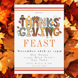 フェスティバル感謝祭の七面鳥のサッカー離れの 招待状