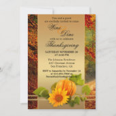 フェスティバル感謝祭または秋ディナーパーティー 招待状 (正面)