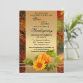 フェスティバル感謝祭または秋ディナーパーティー 招待状 (スタンド正面)