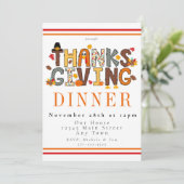 フェスティバル感謝祭ディナーターキーパンプキ離れン 招待状 (スタンド正面)