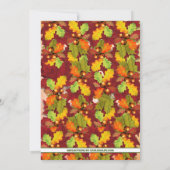 フェスティバル感謝祭ディナーパーティの招待状 招待状 (裏面)